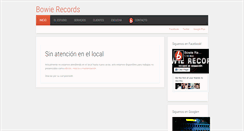 Desktop Screenshot of bowierecords.com